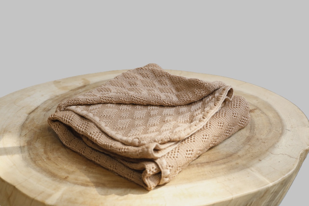 Wollen (wikkel)deken | Disana | 100 x 80 cm | Caramel