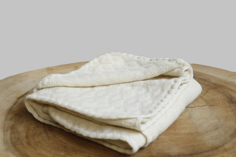 Wollen (wikkel)deken | Disana | 100 x 80 cm | Naturel