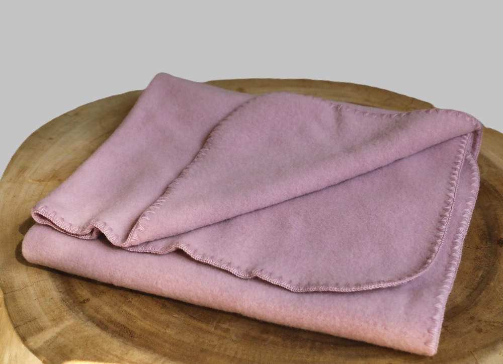 Babydeken wolfleece | Engel Natur | Rosewood | 100x80 cm